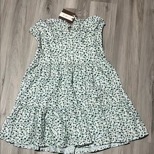 Anthropologie Floral Green dress NWT